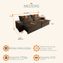 Ver imagem 3 de Sofá Retrátil e Reclinável 3,10m 6 Lugares Suede Lisboa