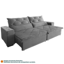 Ver imagem 2 de Sofá Retrátil e Reclinável 2,70m 5 Lugares Suede Lisboa