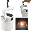 Ver imagem 1 de Luminaria Solar Lanterna Dupla Fonte de Luz Led 2 em 1 Camping Portatil Iluminaçao Noturna Externa