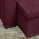 Ver imagem 3 de Sofá Retrátil e Reclinável 2,10m Suede Tunísia Vinho