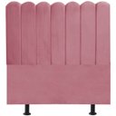 Ver imagem 1 de Cabeceira Nuvem Cama Box Solteiro 90 cm Alanis Suede Rosa