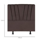 Ver imagem 3 de Cabeceira Estofada de Cama Casal Box 140 Cm Malu Suede:marrom