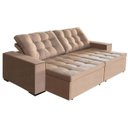 Ver imagem 2 de Sofá Retrátil e Reclinável 2,30m Suede Tunísia Marrom Castor