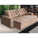 Ver imagem 1 de Sofá Retrátil e Reclinável 2,30m Suede Tunísia Marrom Castor