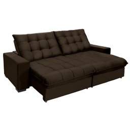 Sofá Retrátil e Reclinável 2,30m 4 Lugares Molas Ensacadas Pillow Top Califórnia - 2