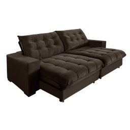 Sofá Retrátil e Reclinável 2,30m 4 Lugares Molas Ensacadas Pillow Top Califórnia - 1