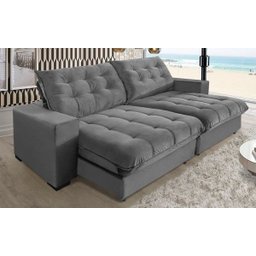 Sofá Retrátil e Reclinável 2,10m 3 Lugares Molas Ensacadas Pillow Top Califórnia - 1