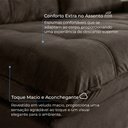Ver imagem 5 de Sofá Califórnia Retrátil e Reclinável 2,10m 3 Lugares Molas Ensacadas Pillow Top Suede Café