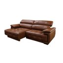 Ver imagem 2 de Sofá Retrátil e Reclinável de Couro Filipinas - 2,60M - Conhaque com Brilho