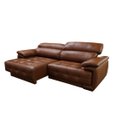 Ver imagem 3 de Sofá Retrátil e Reclinável de Couro Filipinas - 2,60M - Conhaque com Brilho