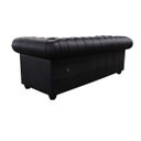 Ver imagem 4 de Sofá Chesterfield de Couro 3 Lugares - Preto