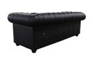 Ver imagem 4 de Sofá Chesterfield de Couro 3 Lugares - Preto