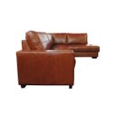 Ver imagem 5 de Sofá de Couro Canto Marrocos 3 Lugares com Chaise Direita - Conhaque com Brilho