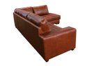 Ver imagem 4 de Sofá de Couro Canto Marrocos 3 Lugares com Chaise Direita - Conhaque com Brilho