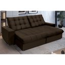 Ver imagem 1 de Sofá Retrátil e Reclinável 2,50m 5 Lugares Molas Ensacadas Pillow Top Califórnia