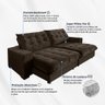 Sofá Retrátil e Reclinável 2,50m 5 Lugares Molas Ensacadas Pillow Top Califórnia - 3
