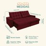 Sofá Retrátil e Reclinável 2,30m 4 Lugares Molas Ensacadas Pillow Top Califórnia - 3