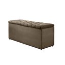 Ver mais imagens de Baú Calçadeira Londres 1,60cm Vamfer Estofados Suede Cinza Chumbo