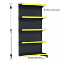 Ver imagem 3 de Gondola Parede 170 Fit Ate 4 Metros 1 Canto Preto 25b Pe Amarelo