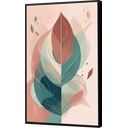 Ver imagem 1 de Quadro Decorativo Canvas Abstrato Moldura Filete Folhas Árvore Salas Gg