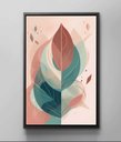 Ver imagem 2 de Quadro Decorativo Canvas Abstrato Moldura Filete Folhas Árvore Salas Gg