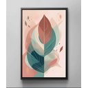 Ver imagem 2 de Quadro Decorativo Canvas Abstrato Moldura Filete Folhas Árvore Salas Gg