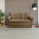 Ver imagem 3 de Sofá Small 3 Lugares Conforto 160cm Suede Marrom Herrero Decor