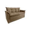 Sofá Small 3 Lugares Conforto 160cm Suede Marrom Herrero Decor - 2