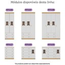 Ver imagem 6 de Guarda-roupa Infantil 92cm com Vidro 3 Portas e 2 Gavetas Teddy Multimóveis Mp4487 Madeirado/branco