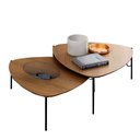 Ver imagem 2 de Conjunto de Mesas de Centro 89cm para Sala 100% Mdf Cor:louro com Preto