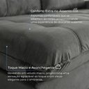 Ver imagem 5 de Sofá Califórnia Retrátil e Reclinável 2,30m 4 Lugares Molas Ensacadas Pillow Top Veludo Cinza