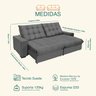 Sofá Retrátil e Reclinável 2,90m 5 Lugares Molas Ensacadas Pillow Top Califórnia - 3