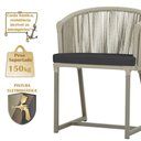Ver imagem 4 de Mesa com 6 Cadeiras de Jantar Roma 120cm e Noronha em Alumínio Fendi Corda Náutica Estofado 11 Trama