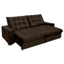 Ver imagem 2 de Sofá Retrátil e Reclinável 2,90m 5 Lugares Molas Ensacadas Pillow Top Califórnia