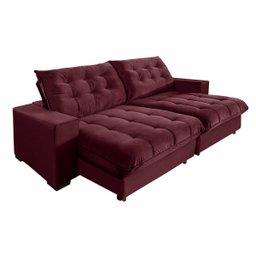 Sofá Retrátil e Reclinável 2,10m 3 Lugares Molas Ensacadas Pillow Top Califórnia - 1