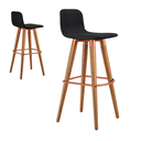 Ver imagem 4 de Kit 2 Banquetas Altas Línea Reforçada com Aço e Linho Preto