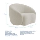 Ver mais imagens de Kit Divã Recamier Orgânico Marrocos 160cm Lado Esquerdo e 1 Poltronas Amore Linho Bege