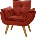 Ver imagem 1 de Poltrona Decorativa Opala Suede Bordô - Dora Bela
