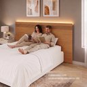 Ver imagem 4 de Painel Cabeceira Frisado Casal com LED 109x180cm