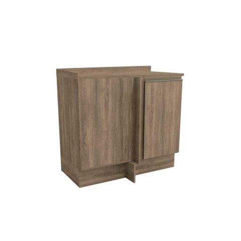 Balcão de Cozinha Canto Reto Maxxi G748 1 Porta C/ Tampo Nogal/nogal - Kappesberg