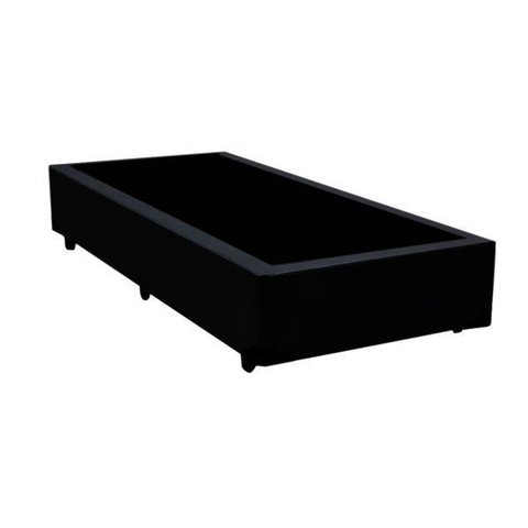 Cama Box Base Solteiro Corino Preto 88x188x42