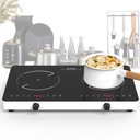 Ver imagem 1 de Vbgk Cooktop Indução Dupla 4000w com 20 Níveis e Bloqueio Infantil (preto)