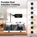 Ver imagem 2 de Vbgk Cooktop Indução Dupla 4000w com 20 Níveis e Bloqueio Infantil (preto)