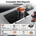 Ver imagem 3 de Vbgk Cooktop Indução Dupla 4000w com 20 Níveis e Bloqueio Infantil (preto)