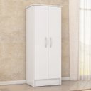 Ver imagem 1 de Armário Multiuso 1,8 M 2 Portas 4 Prateleiras - Viena:branco