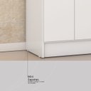 Ver imagem 7 de Armário Multiuso 1,8 M 2 Portas 4 Prateleiras - Viena:branco
