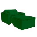 Ver imagem 1 de Poltrona Cama com Puff para Sala Confortavél Moderna Suede