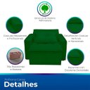 Ver imagem 3 de Poltrona Cama com Puff para Sala Confortavél Moderna Suede