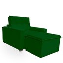 Ver imagem 6 de Poltrona Cama com Puff para Sala Confortavél Moderna Suede