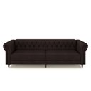 Ver imagem 6 de Conjunto de Sofá Sala de Estar Stanford Chesterfield 2 e 3 Lugares 180cm/260cm Pés Madeira Couro Mar